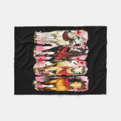 Western Horse Valentine Funny Western Valentines D フリースブランケット (正面(横))