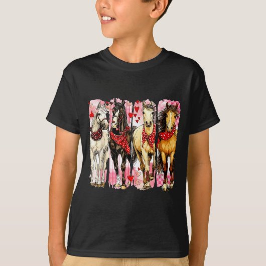 Western Horse Valentine Funny Western Valentines D Tシャツ (正面)