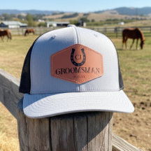 Western Horseshoe Groomsman Initials Wedding Party