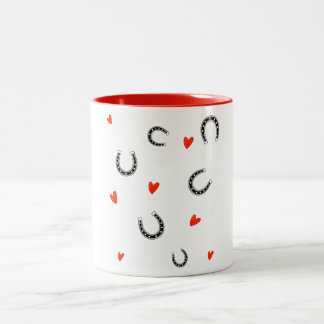 Western Horseshoe Heart – Country Mug ツートーンマグカップ