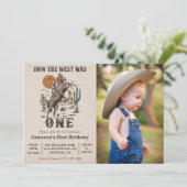 Western How The West Was One 1 Birthday Photo 招待状 (スタンド正面)