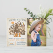Western How The West Was One 1 Birthday Photo 招待状 (スタンド正面)