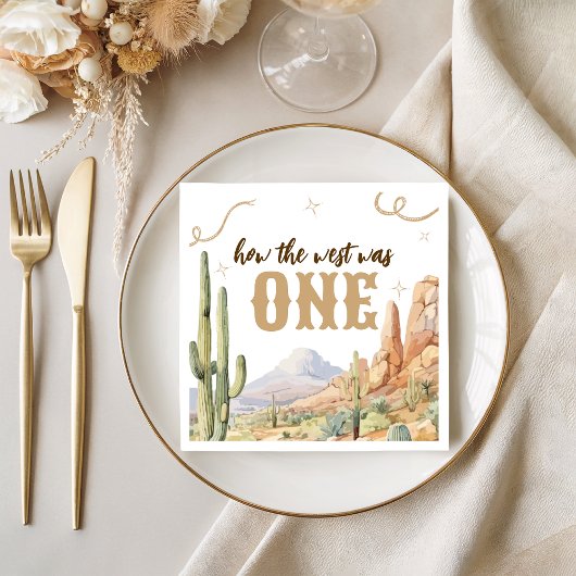 Western “How the West Was One” Napkin スタンダードカクテルナプキン