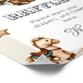 Western Howdy Baby Cowboy Baby Shower Diaper Raffl ポスター (角)