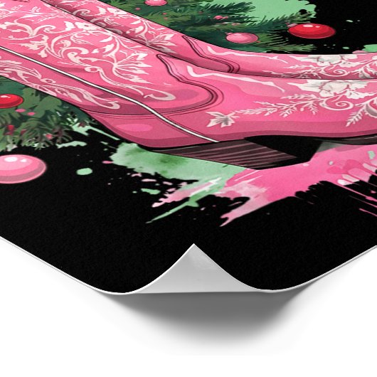 Western , Howdy Christmas And Tree, Nk Cowboy Boot ポスター (角)