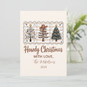 Western Howdy Cowboy Christmas シーズンカード (スタンド正面)