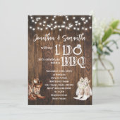 Western I do BBQ Countryカップルのシャワー 招待状 (スタンド正面)