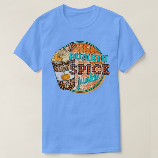 Western Leopard Pumpkin Spice Junkie Fall Vibes Th Tシャツ (デザイン正面)