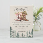 Western Let the Adventure Begin Bridal Shower 招待状 (スタンド正面)
