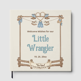 Western "Little Wrangler" Foil Baby Shower ゲストブック