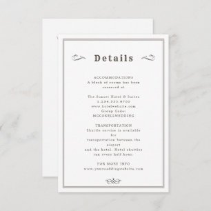 Western Longhornの結婚詳細カード エンクロージャーカード