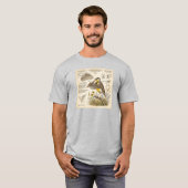Western Meadowlark Playing Flute – 面白い鳥 Tシャツ (正面フル)