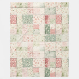Western Mint Pink Floral Quilt Patterns フリースブランケット