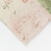 Western Mint Pink Floral Quilt Patterns フリースブランケット (角)