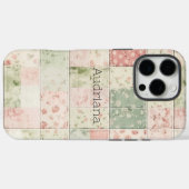 Western Mint Pink Floral Quilt Patterns Case-Mate iPhoneケース (裏面 (横))