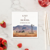 Western Mountain Ranch Wedding スタンダードカクテルナプキン (インサイチュ)