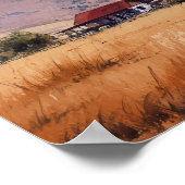 Western Mountain Wedding Welcome Sign ポスター (角)