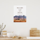 Western Mountain Wedding Welcome Sign ポスター (キッチン)