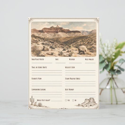 Western National Parks Trip Log Planner Page (スタンド正面)