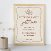 Western Nothing Fancy Just Love Wedding Welcome ポスター