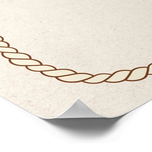 Western Nothing Fancy Just Love Wedding Welcome ポスター (角)