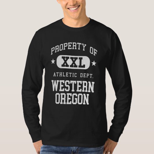 Western Oregon XXL Athletic School Property Tシャツ (正面)