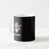 Western Outlaw Cowboy Wanted コーヒーマグカップ (正面左)