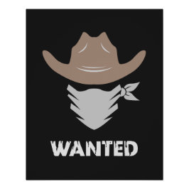 Western Outlaw Cowboy Wanted ポスター