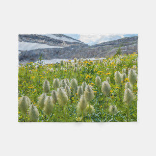 Western Pasqueflower East Kootenay Mountains フリースブランケット