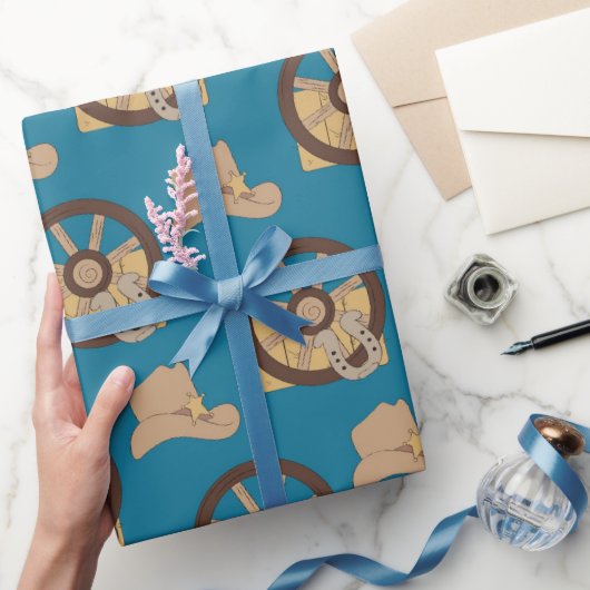 Western Patternマンガ光沢ラッピング紙 ラッピングペーパー (ギフト)