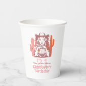 Western Pink Cowgirl Disco 21st Birthday Party 紙コップ (正面)