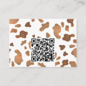 Western - QRコードブライダルシャワーレジストリ エンクロージャーカード (裏面)