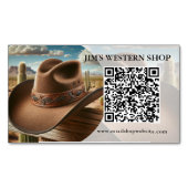 Western QR Code Business Card Magnet マグネット名刺 (正面)