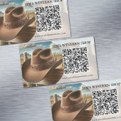 Western QR Code Business Card Magnet マグネット名刺