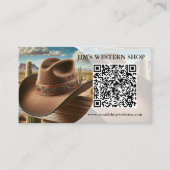 Western QR Code Business Cards 名刺 (正面)