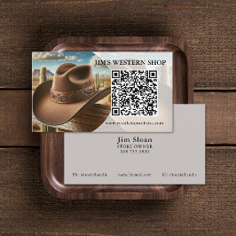 Western QR Code Business Cards 名刺