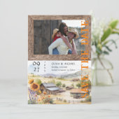 Western Ranchの結婚写真Save the Date (スタンド正面)