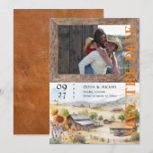 Western Ranchの結婚写真Save the Date (正面/裏面)