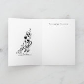 Western Ranch Cowboy Illustration – Country Style  カード (内部)