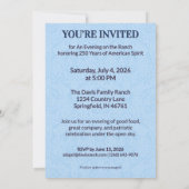 Western Ranch Spirit Patriotic US 250 Celebration 招待状 (裏面)