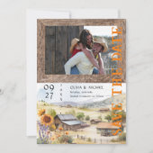 Western Ranch Wedding Photo Save the Date (正面)