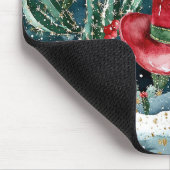 Western Red Cowboy Hat Cactus  マウスパッド (コーナー)
