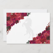 Western Red Roses Quinceanera日付写真を保存 招待状 (裏面)