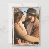 Western Retro Funky Hand Drawn Photo Wedding 招待状 (裏面)