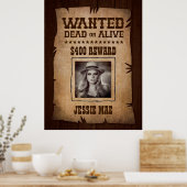Western Rodeoをテーマにしたパーティー指名手配ポスター ポスター (キッチン)