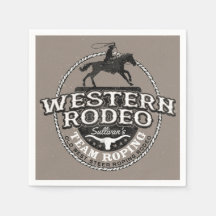Western Rodeo ADD NAME Old West Steer Roping Roper