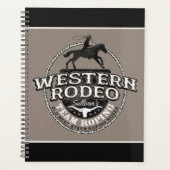Western Rodeo ADD NAME Old West Steer Roping Roper プランナー手帳 (正面)