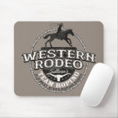 Western Rodeo ADD NAME Old West Steer Roping Roper マウスパッド (マウス)