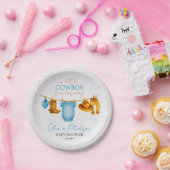 Western Rodeo Baby Shower Plates for Boys ペーパープレート (パーティー)