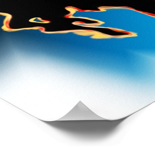 Western Rodeo Bucking Bronco Horse and Cowboy ポスター (角)